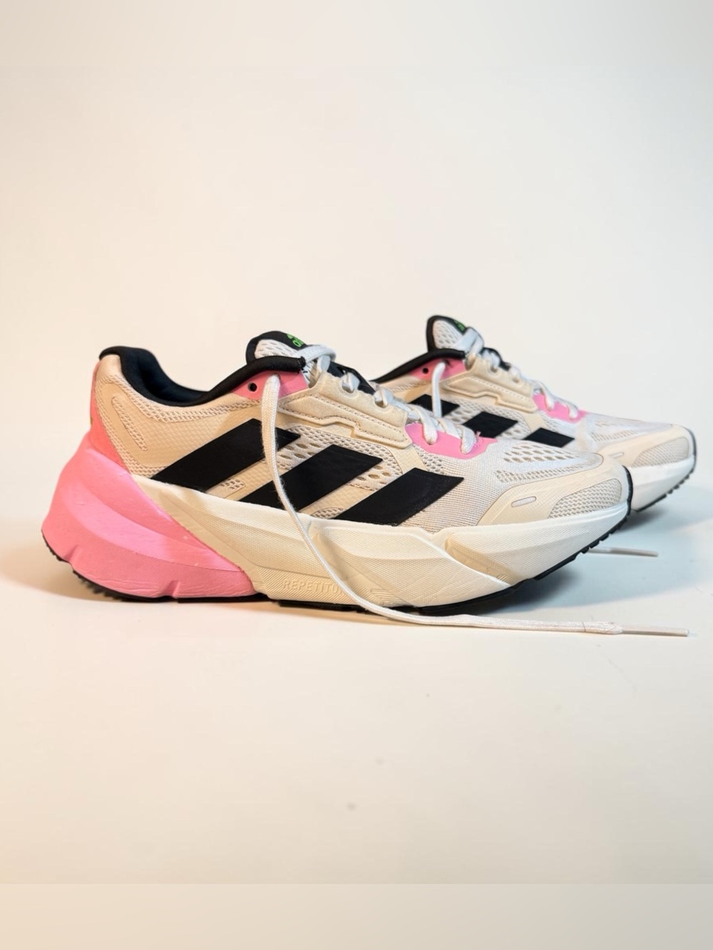adidas Women’s Running Sneakers — White, Pink & Black